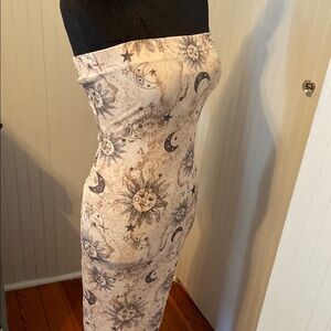 Black Bead Cream and Black Strapless Bodycon Dress